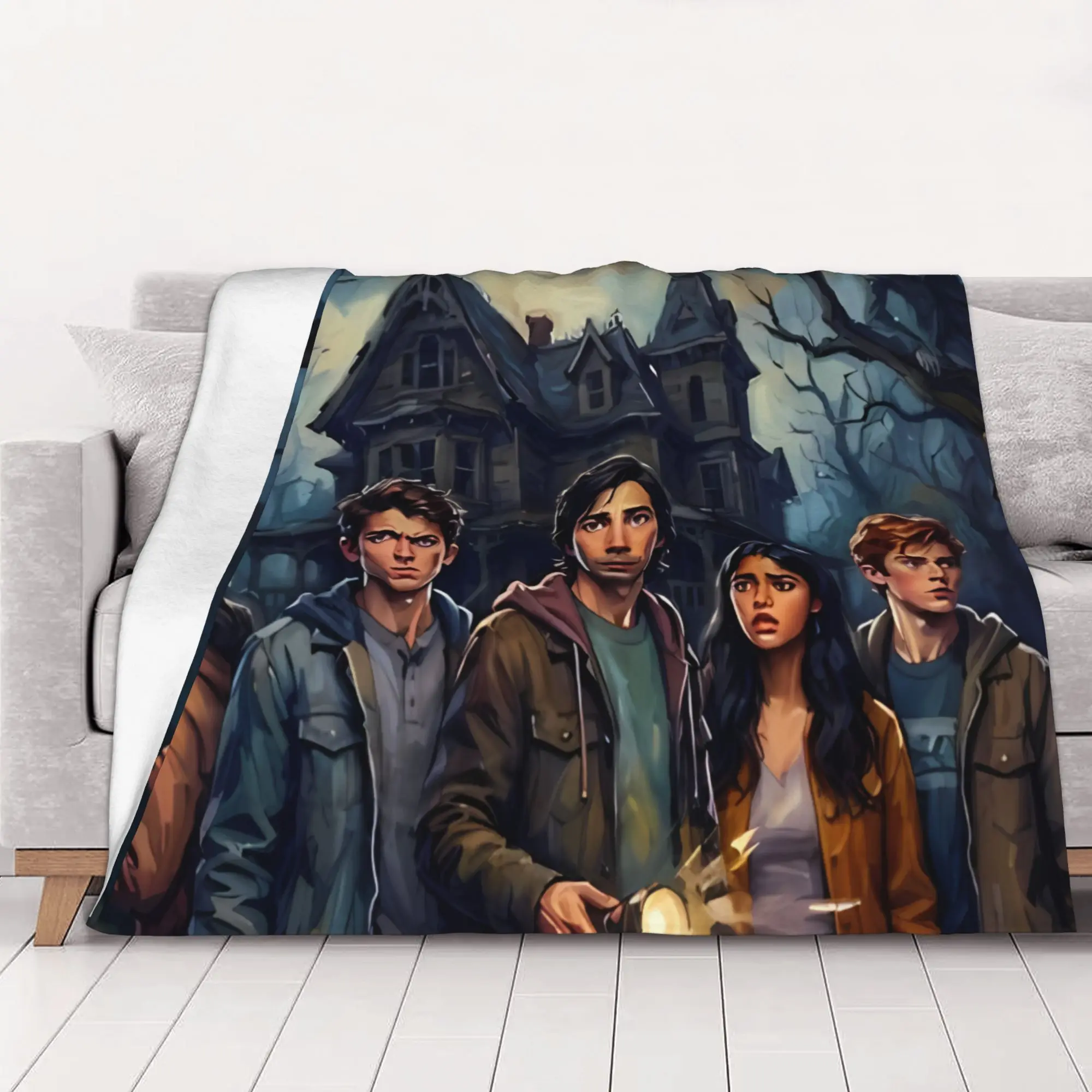 1PC home Cute Room Decor Goosebumps Fine  Tribute Blanket Throw Blanket Goosebumps Novelty Warm Blanket All Season