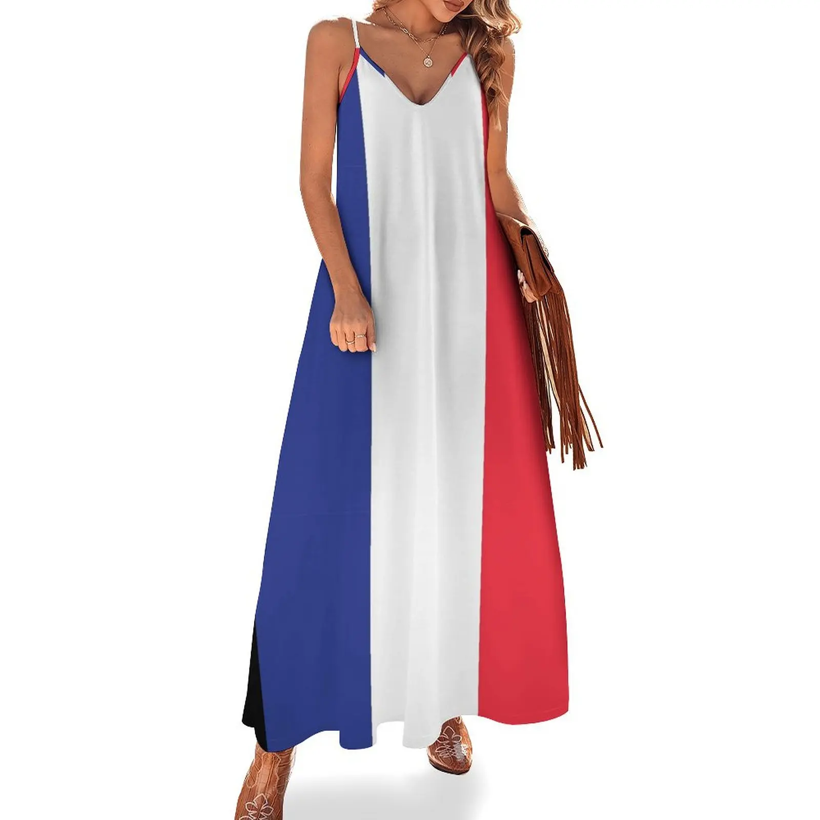

French Flag Sleeveless Long Dress dress summer dresses for women 2025 Dress