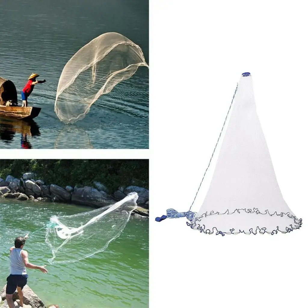 

Outdoor Nylon Monofilament Cast Hand Throw Fishing Mesh Net Network