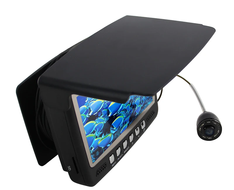 Portable Beginner Fish Finder with 15M Cable Waterproof Fishing Camera with Infrared Lights for Ice Lake Boat Kayak Fishing