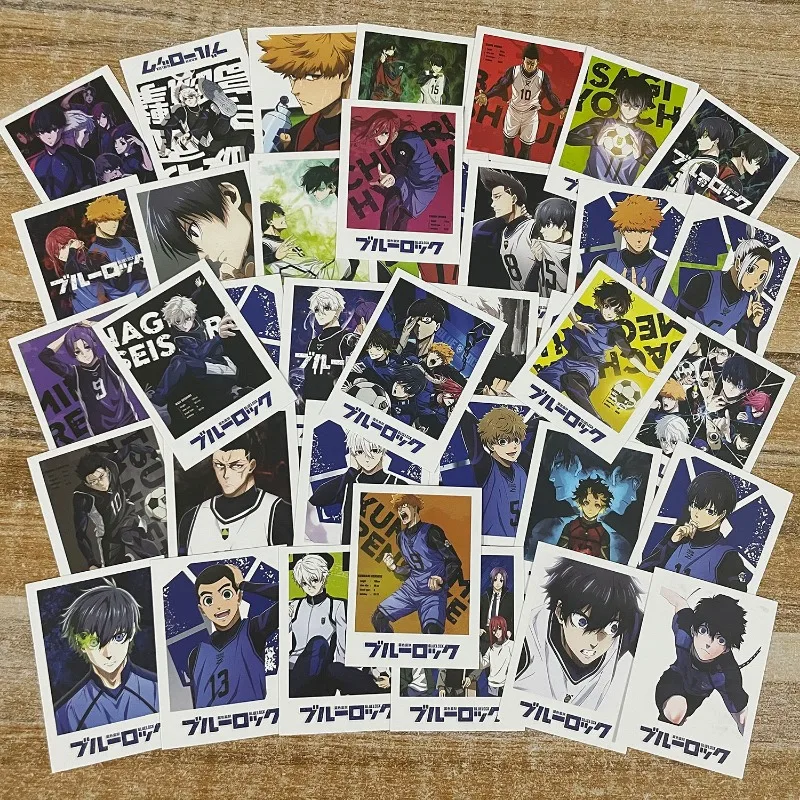 BLUE LOCK Game Collection Cards Exquisite Lomo Card Isagi Yoichi Bachira Meguru Chigiri Hyoma Anime Figure Toys Collectibles