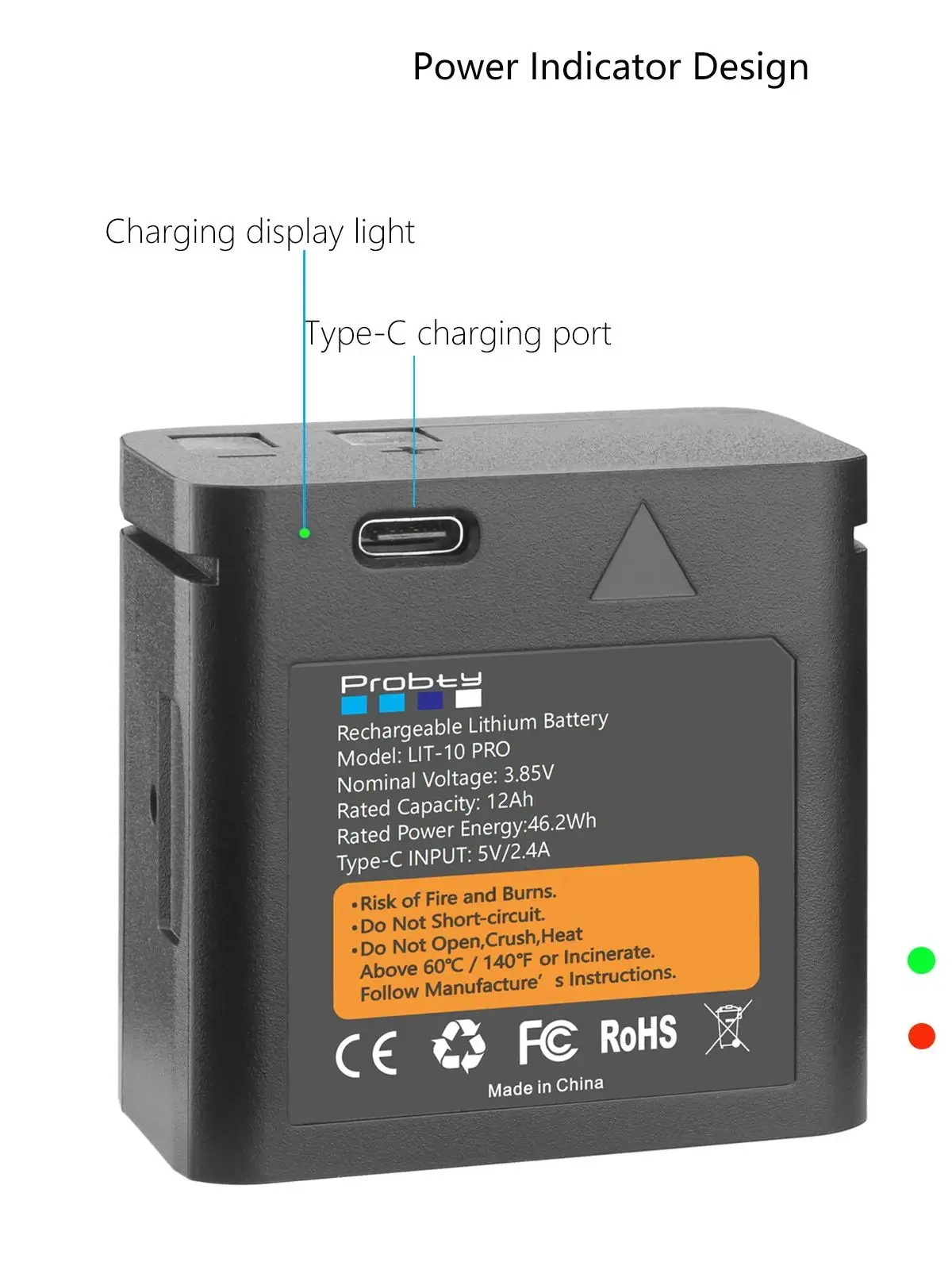 Bateria LIT-10 Pro o pojemności 12000 mAh do kamer leśnych SPYPOINT serii LM2/Link-Micro/Cell-Link — zdjęcie produktu 7