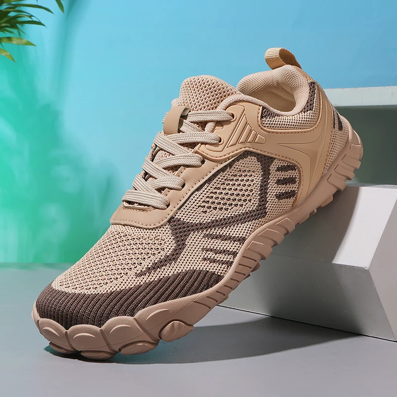 Wide Toe Barefoot Shoes for Men Women Breathable Hiking Boots Non-slip Outdoor Trail Running Sneakers Mountain Climbing Shoes