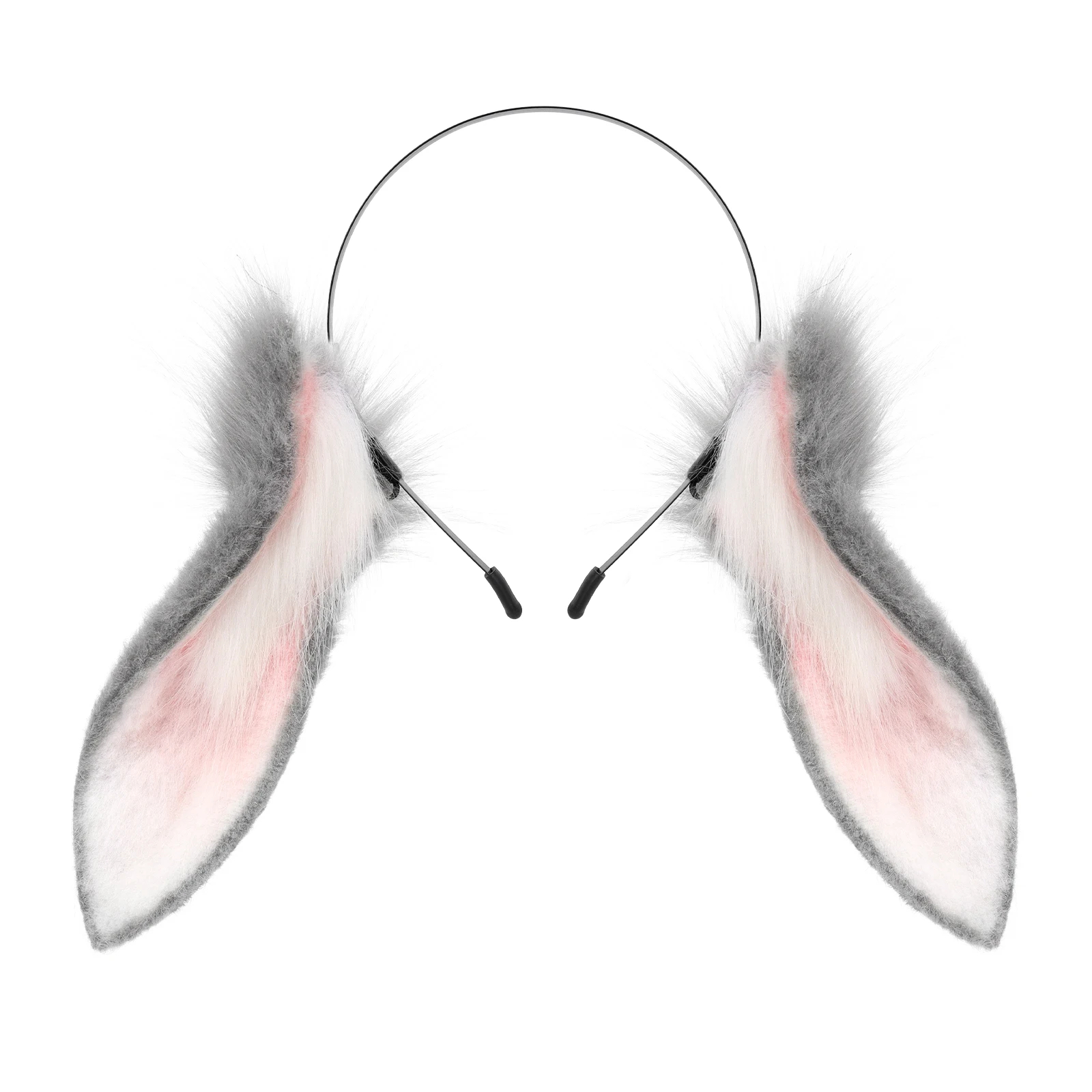 Tier Kaninchen Ohren Stirnband Kunstpelz Hase Kopfbedeckung Plüsch Haarband Party Cosplay Kostüm Zubehör