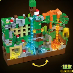 My Building Blocks Kit LED World Bricks World House Assembling Educational Kids Toys Boys For Children Gift