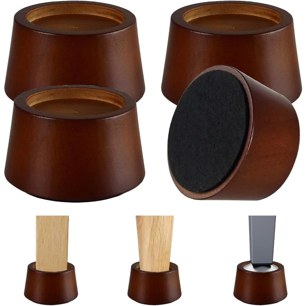 

Furniture Raisers Bed Risers - 2 Inch Wooden Circle Heavy Duty Furniture Height Extenders Lifts for Sofa Couch Desk Chair Table