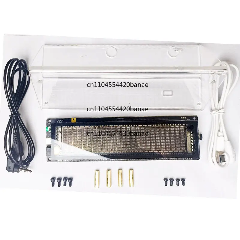 VFD2517 Music Spectrum Clock Voice-activated Audio Signal Triangular Tabletop Ornament Multi-mode
