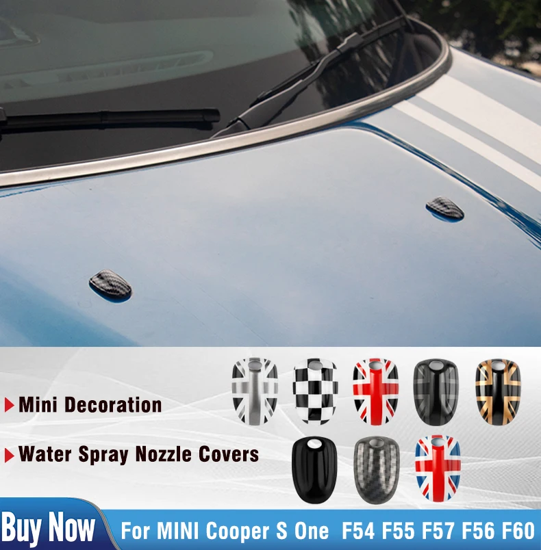 

Union Jack Car Wiper Water Spray Nozzle Cover For MINI Cooper S One Countryman Clubman F54 F55 F57 F56 F60 2015-2022 Accessories