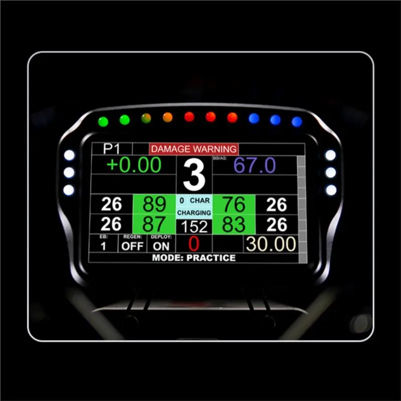 ABKQ-RGB 5Inch Simracing Game Dashboard Display Wtih For Logitech FANATEC Simagic WRC Generations GT7 Accessories