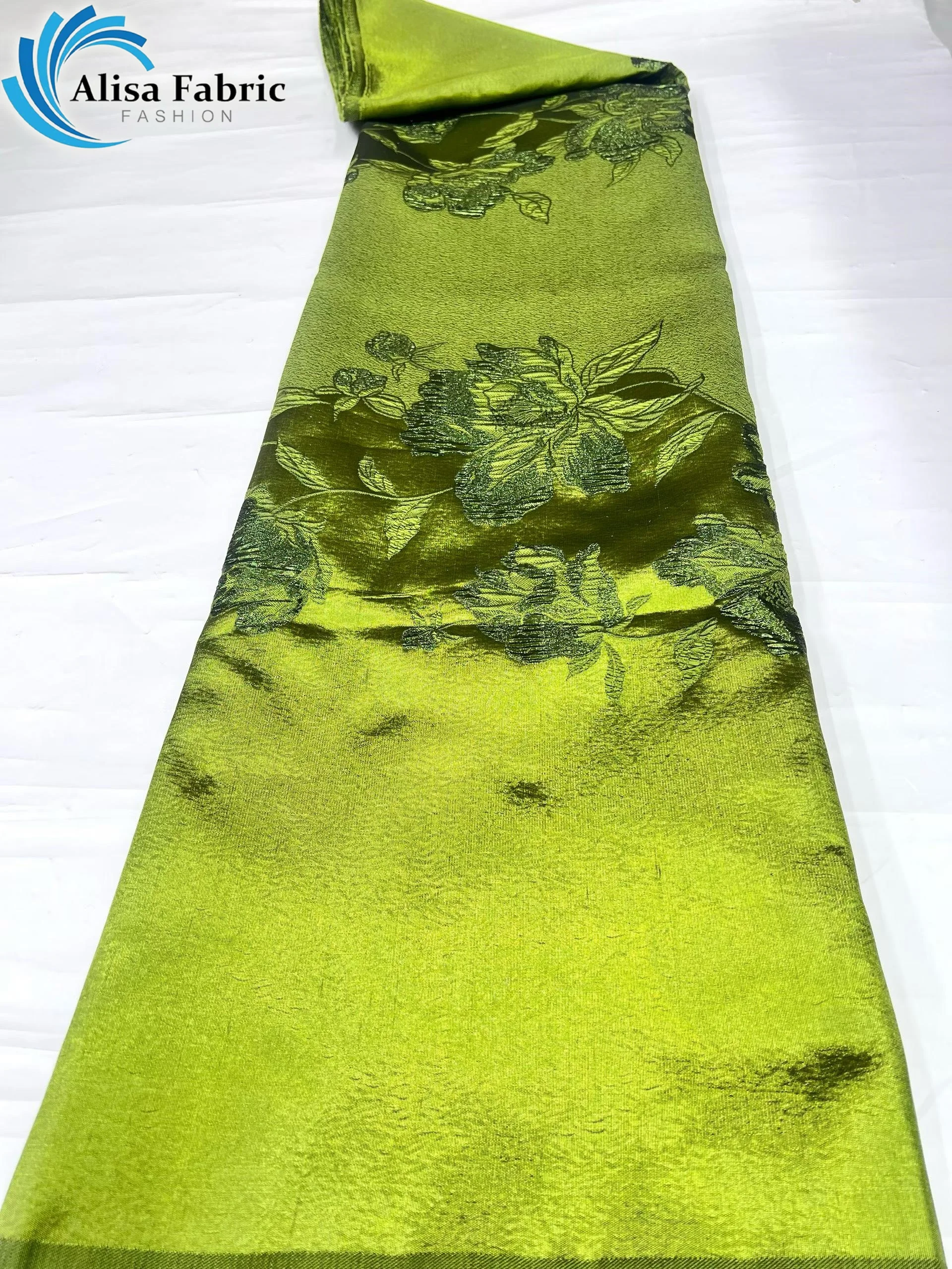Best Seller Jacquard Lace For wedding party dresses Metal beads and African lace Nigerian women's evening gowns 5 yards