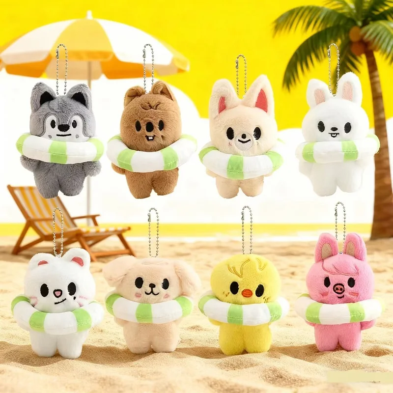 

Korean Wave Straykids Plush Doll Pendant Cute Swimming Circle Doll Cartoon Plush Doll Keychain Bag Pendant Children's Toy Gift
