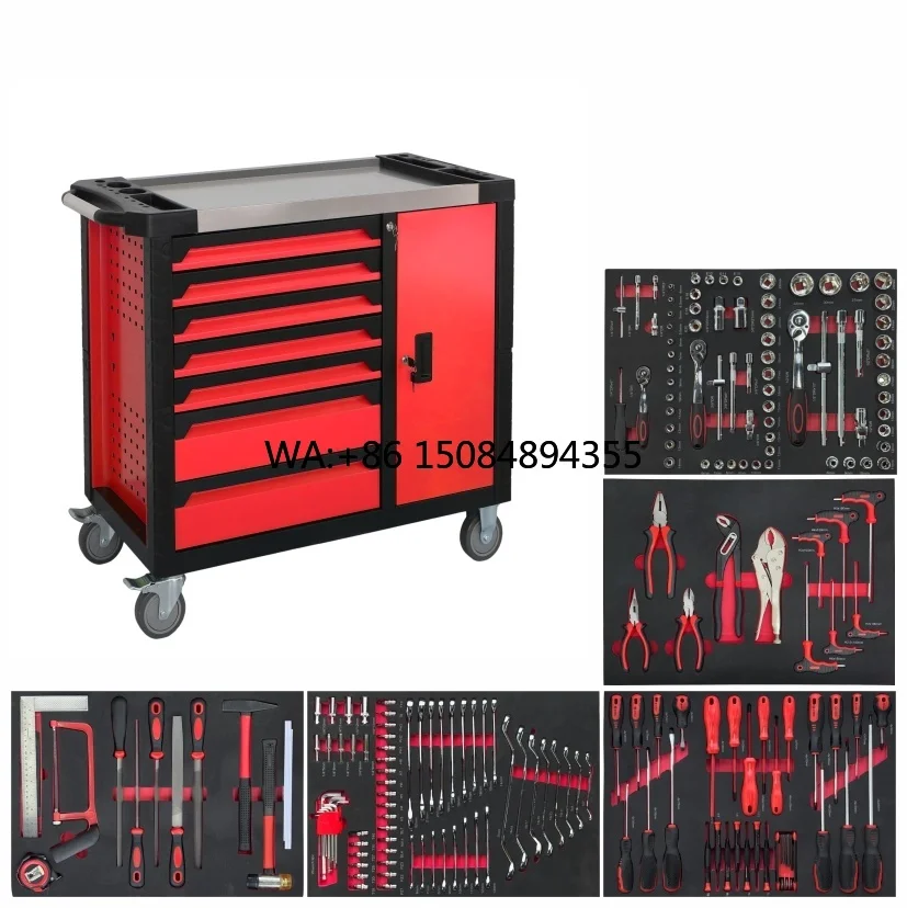 

Perfect Father's Day Gift: Large Capacity Tool Cabinet with 7+ Side Drawers, Professional Grade