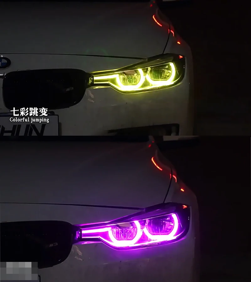 

Автомобильные аксессуары для BMW 3 серии 2012 2013-2018 2019 F30 F35 318 320 325 328M 330 335 Приложение Красочная ремонтная светодиодная фара в сборе