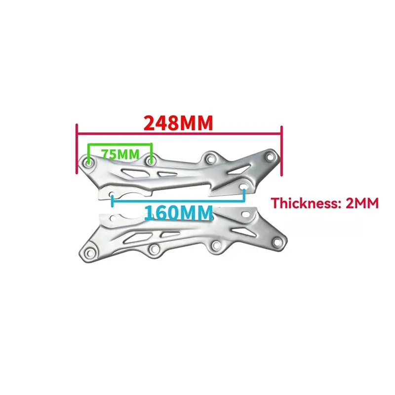 HOTB72A Aluminum Alloy Speed Skate Frame Kids Inline Skate Chassis Replacement Parts 2 Sizes Hollow Skate Blade Rack 160Mm