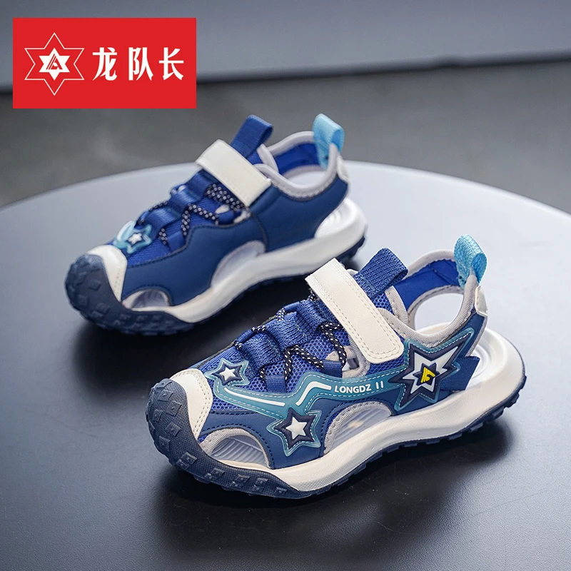 Cute eagle Summer Boys Orthopedic Sandals Pu Leather Toddler Kids Shoes for Boys Closed Toe Baby Flat Shoes Size 28-39 New