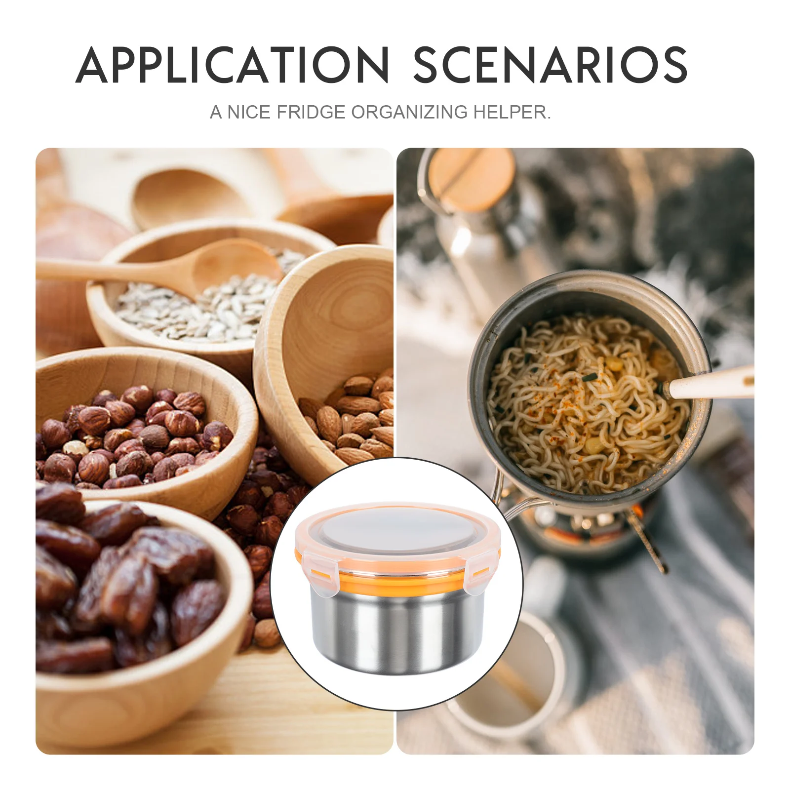 

1Pcs Stainless Steel Preservation Box Portable Food Storage Container for Rice Meals Fruits Snacks Ideal Student Office Worker