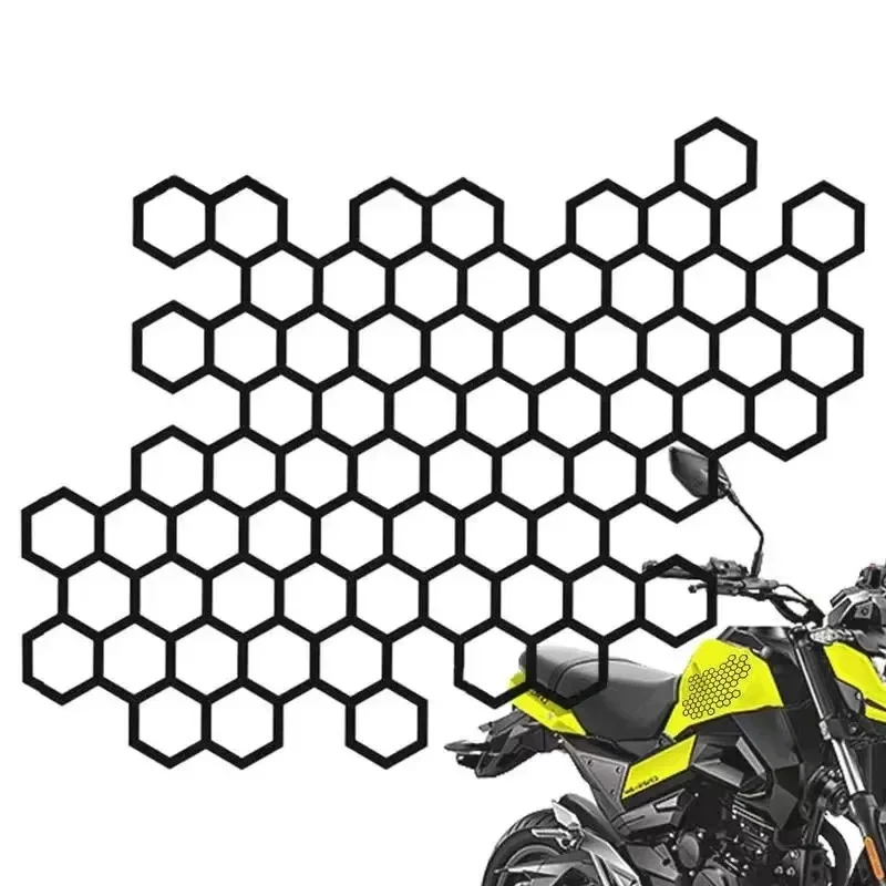 Reflective Honeycomb Car Stickers Electric Motorcycle Body Stickers Personalized Honeycomb Tuning Creative Plaid Car Stickers