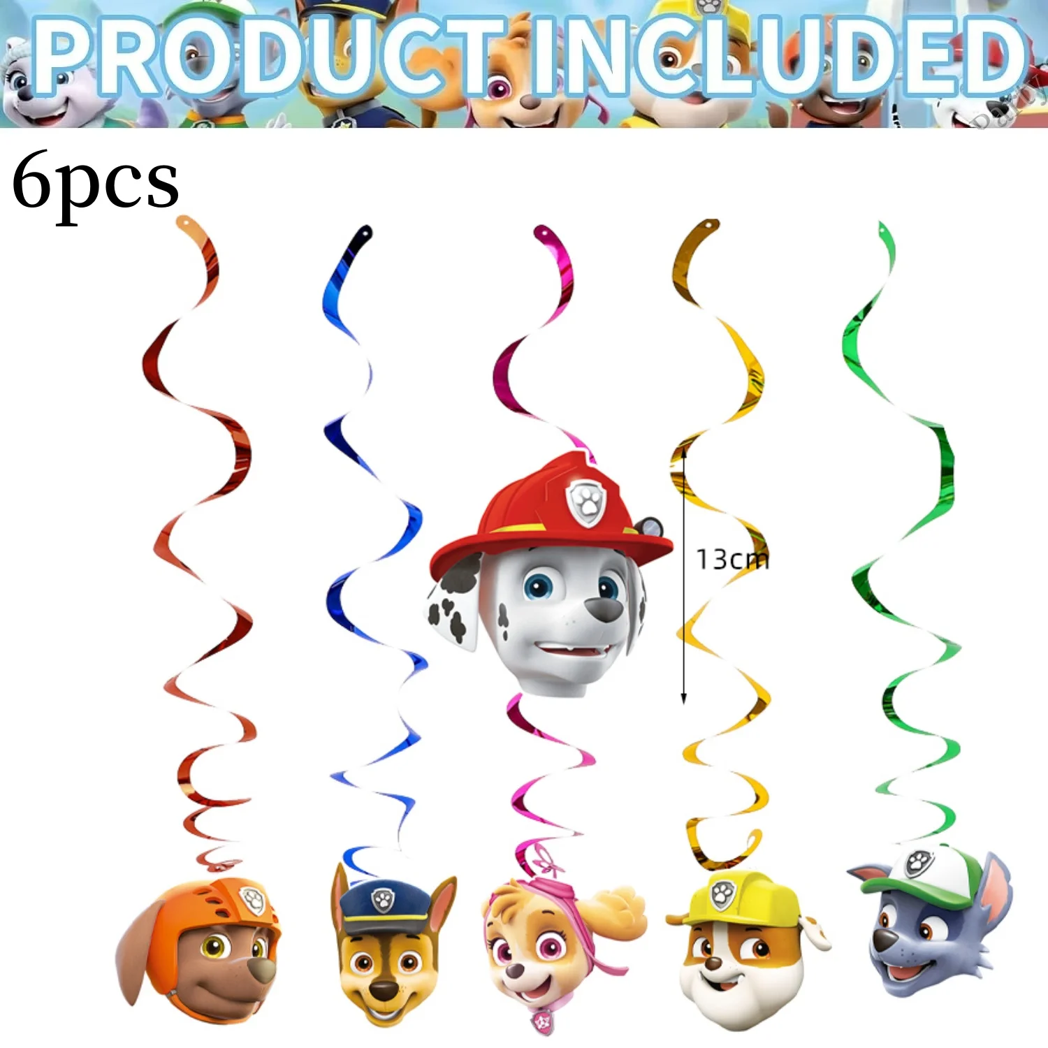 Paw Patrol Geburtstags-Tischdecke, Paw Patrol Geburtstagsparty-Dekoration, Teller, Becher, Besteck, Taschen, Ballons, Paw Patrol Party-Geschenke und Zubehör – Detail 9