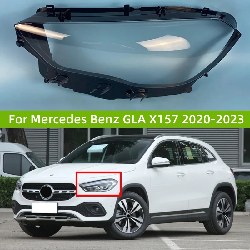 

Для Mercedes Benz GLA X157 2020 2021 2022 2023, передние фары, стеклянные линзы, лампа, прозрачный абажур, абажур, крышка