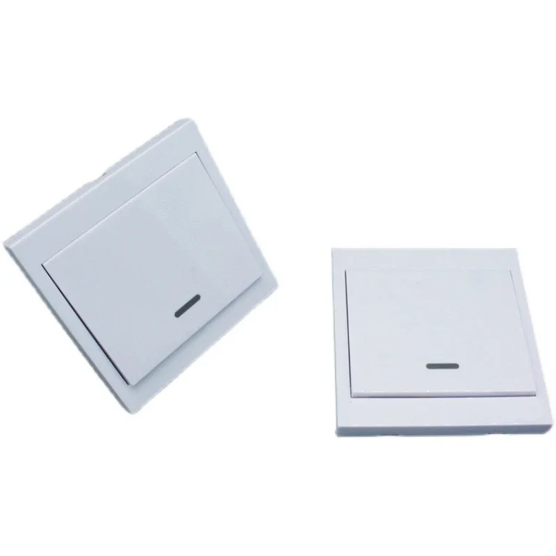 

Wiring-free 220V smart home dual control 86 panel wireless lighting remote control switch bedroom random sticker controller