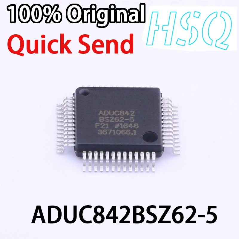 5PCS ADUC842BSZ62-5 ADUC842 MQFP-52 New Original 8-bit MCU