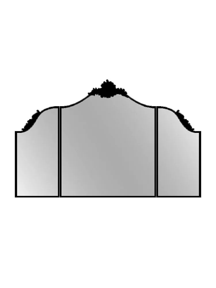 

French carved tri-fold bathroom mirror bedroom vanity vanity vanity mirror washstand wall-mounted folding mirror