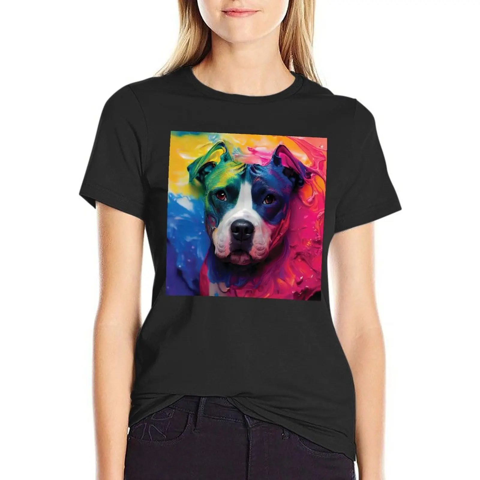 American Pitbull Design - 03 T-Shirt plus size tops korean fashion tops cotton t shirts Women