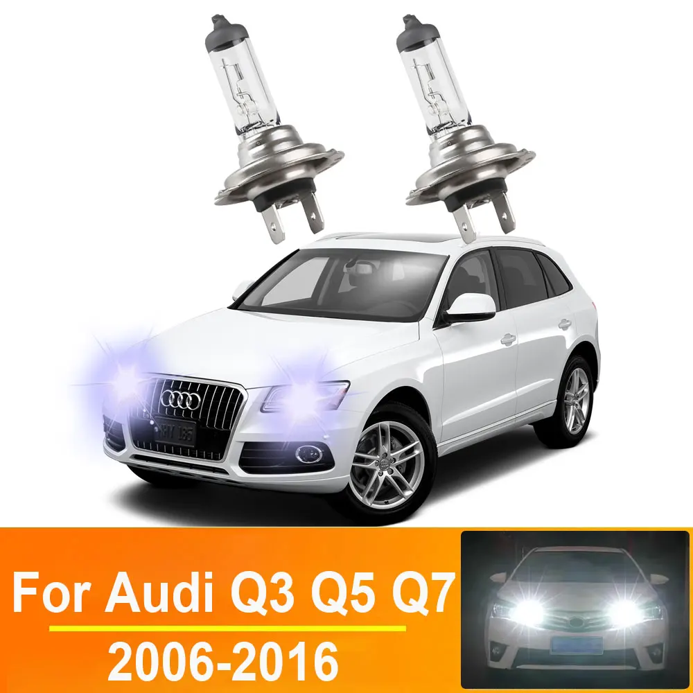 

2 шт. автомобильные фары Canbus H7 для Audi Q3 Q5 Q7 2006 2007 2008 2010 2011-2014 2015 2016 галогенные лампы дальнего света
