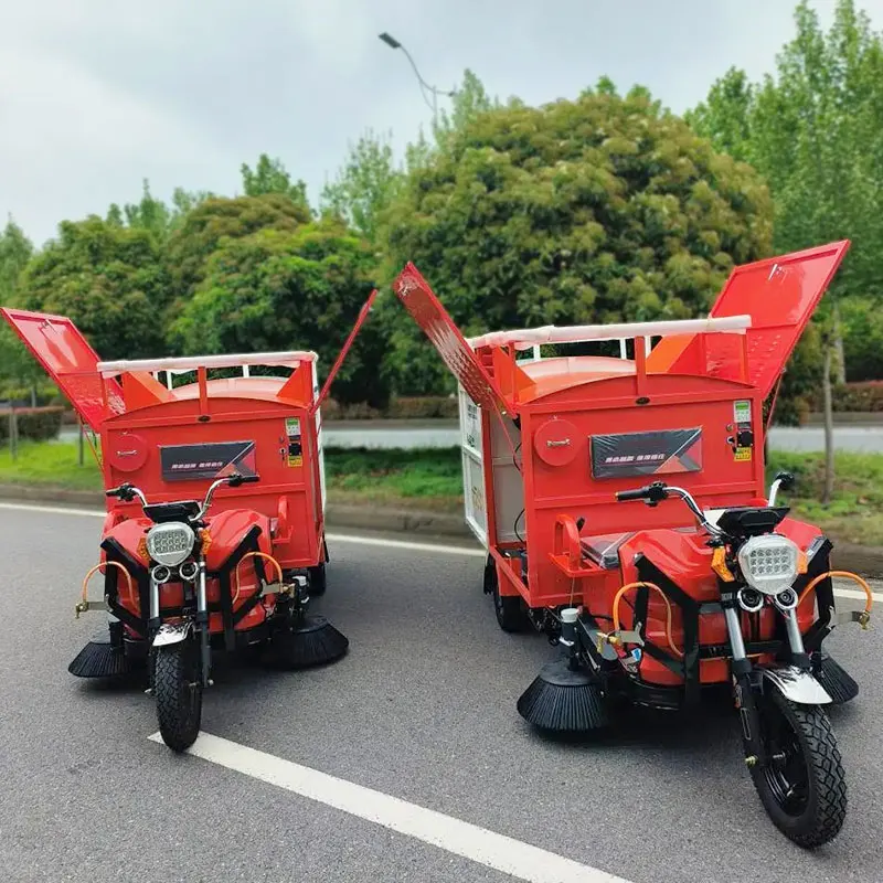 Портативная 3-колесная электрическая подметальная машина с литиевой батареей рулевого управления для чистки листьев, муниципальных и экологических машин