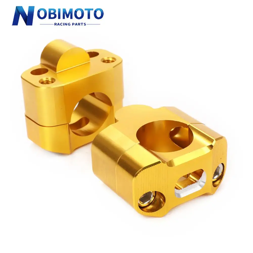 CNC Aluminum 22mm 28mm Off Road Motorcycle Bar Clamps Handlebar Risers Adapter For 7/8" 1-1/8 Pit Dirt Motorbike image 3