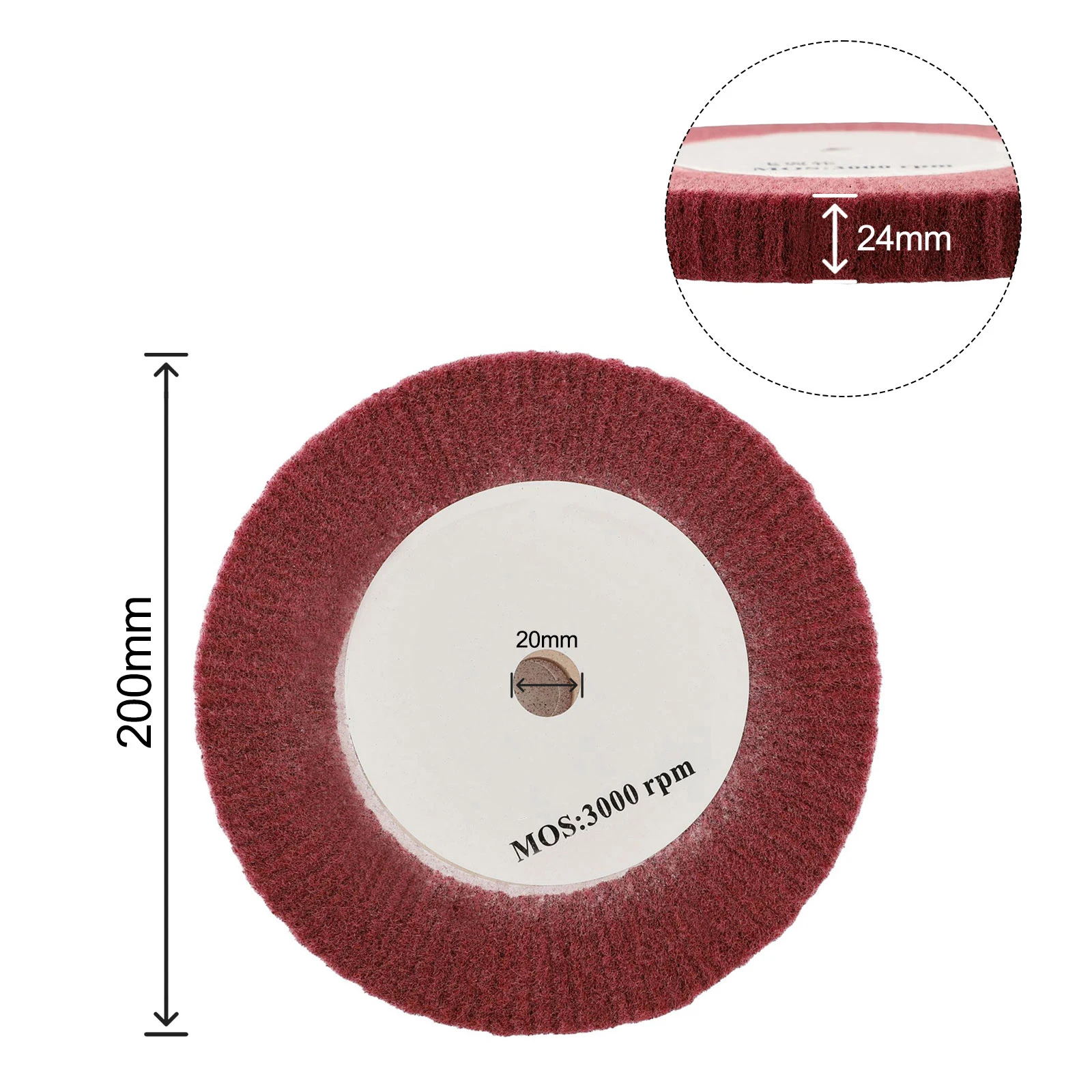 

Polishing Wheel High Quality Nylon Fiber Flap Polishing Wheel Disc 320 Grit Abrasive for Matte Satin and Polished Finishes