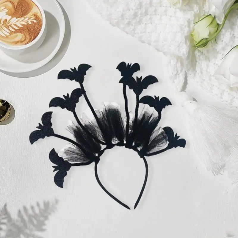 195E Twisty Bat Haarband für Frauen Kinder Cosplay Party Kostüm Requisiten Stirnband Halloween Zubehör Roleplay Party Hairhoop