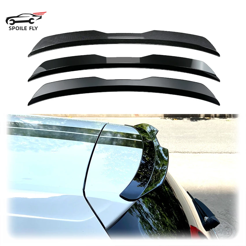 Hatchback Universal Car Rear Wing Spoiler High Quality ABS Roof Lip Glossy Black Or Carbon Fiber Look Body Kit 