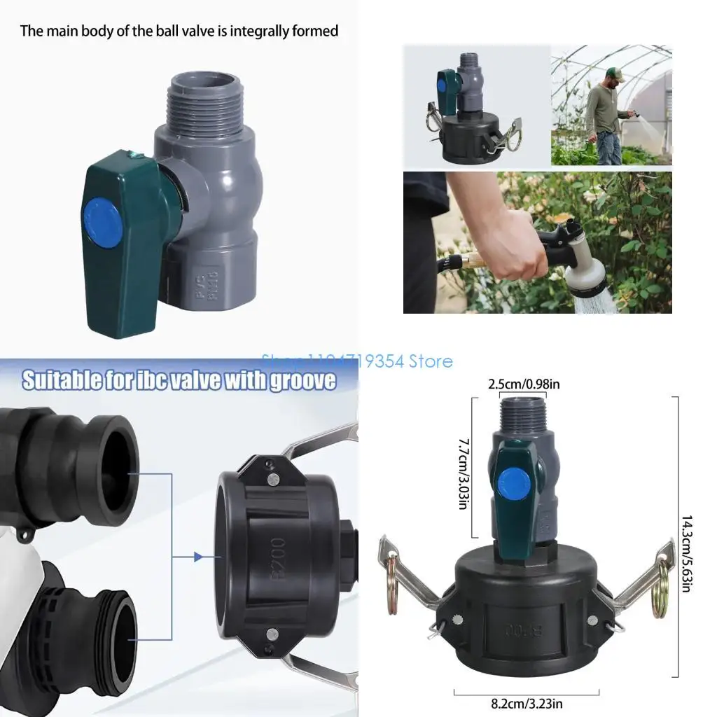 

0XLD Portable Sturdy Plastic Round Valves for IBC to Garden Hose Connection