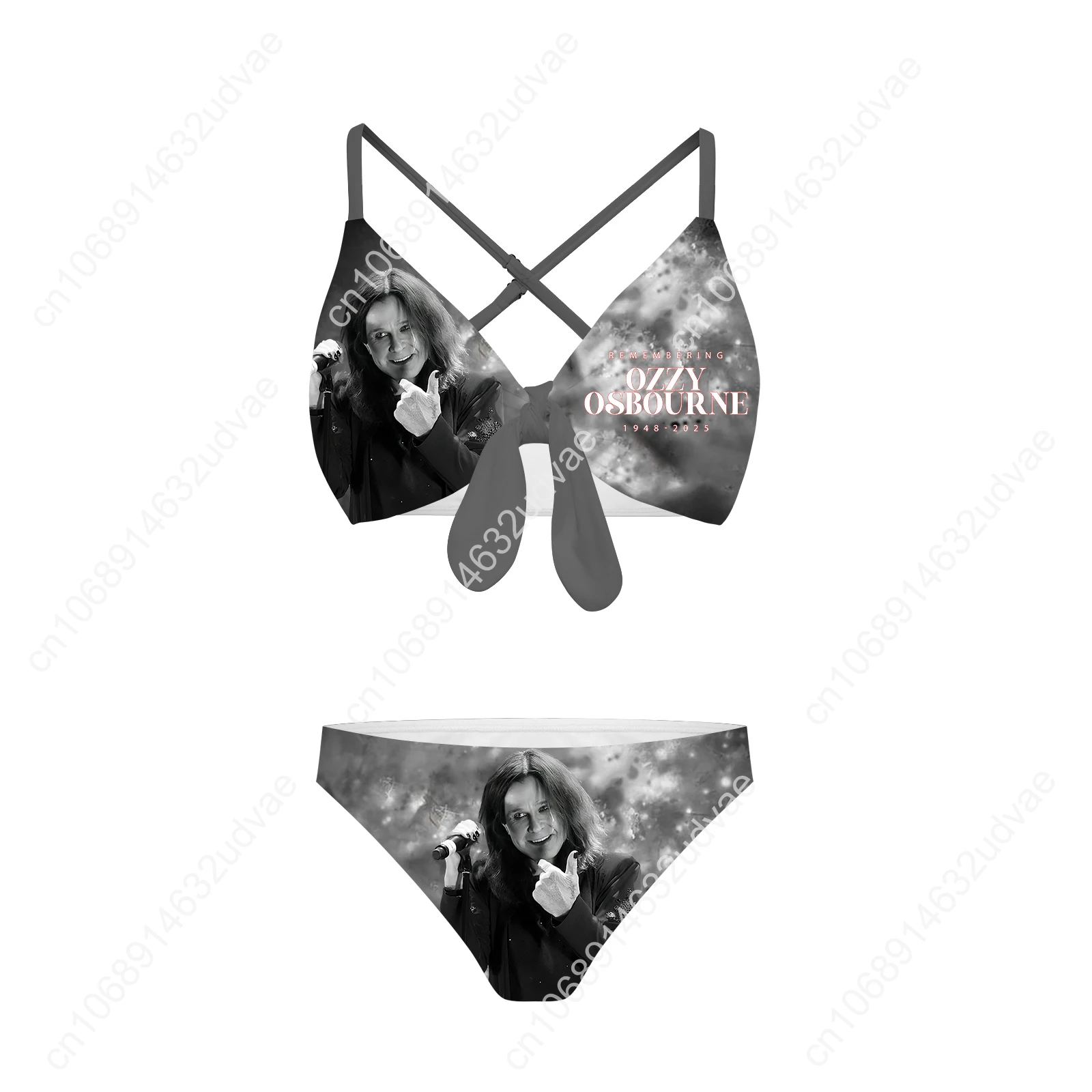 Ozzy Osbourne 1948-2025 Bathing Suits Cross Strap Suspenders Swimsuits Womens Bikini Back To The Beginning Customized Beachwear