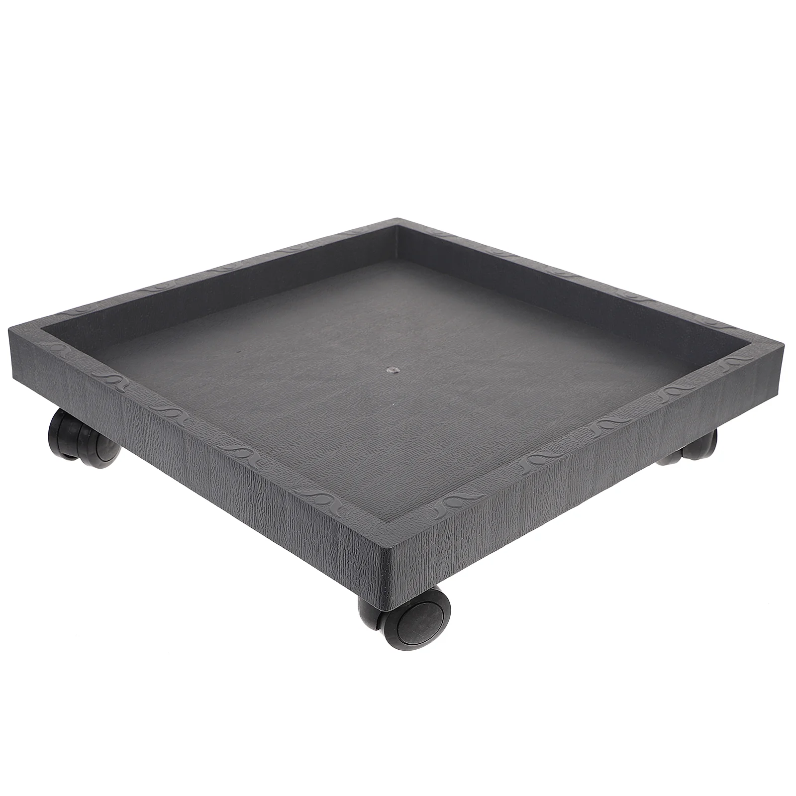 Square Tray Bonsai Tree Movable Shelf Smooth Wheels Pp Resin Raw Material Moving Plant Pots