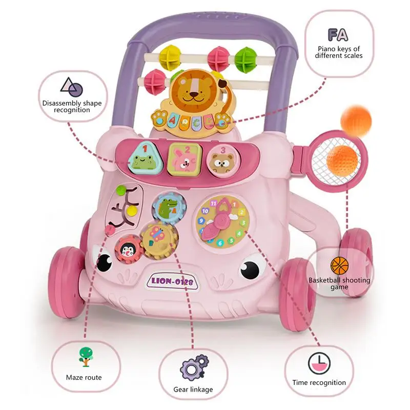 Bebê walker trole aprendizagem educacional precoce andando empurrando roda atividade arrastar carro brinquedo para infantil 0 12 meses presentes