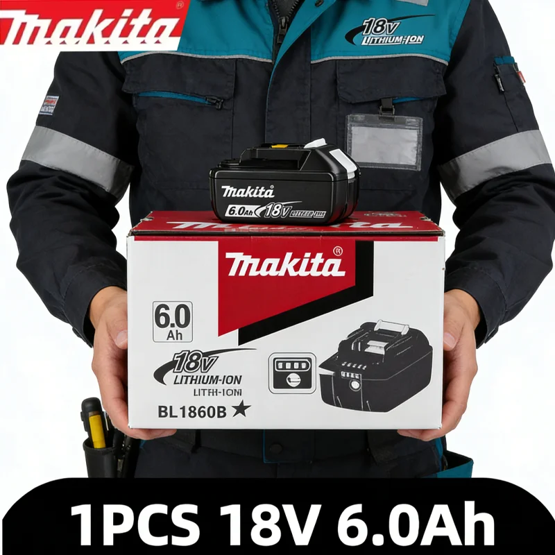 

Makita 18V 6.0Ah Battery for Makita 18v battery BL1840 BL1830B BL1850B BL1850 BL1860 BL1815 Replacement Lithium Battery