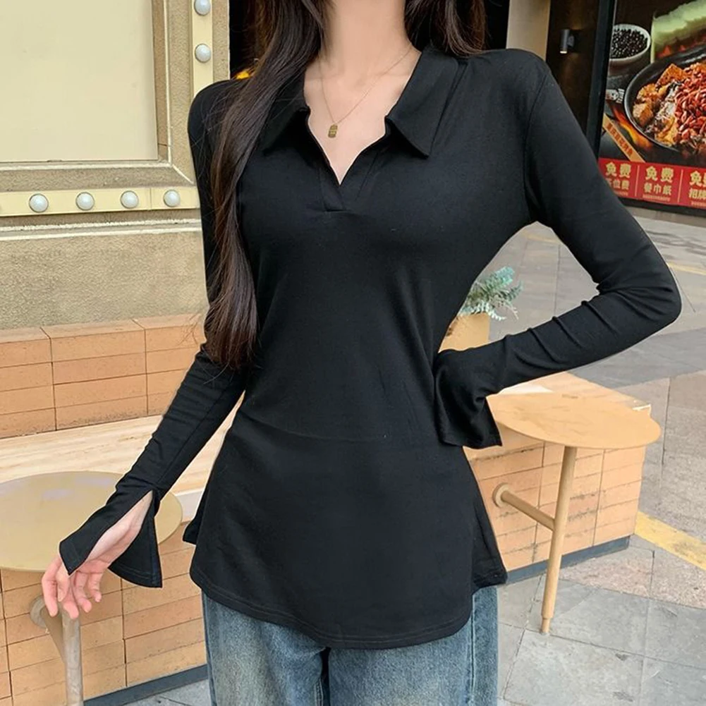 Casual Neck Top 2000S Aesthetic Ideal For Summer Perfect For Spring Travel Ready Top Polyester Fabric V-neck Design