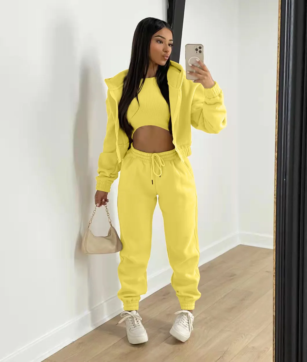 pants sets women 3 piece set outfit tracksuits sweatsuits for women three pieces sets winter clothes for woman long sleeve suits