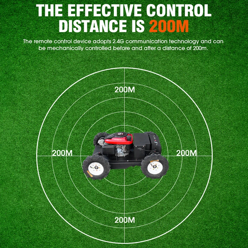 China CE EPA Engine All Terrain Grass Cutting Machine Agriculture Four Wheel Drive Remote Control Smart Robot Lawn Mower