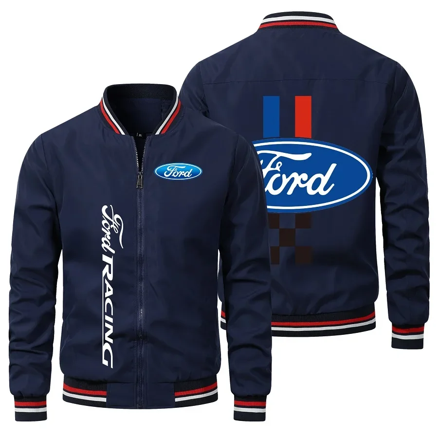 2023 Men\'s casual top jacket Ford Motor logo printed outdoor tactical jacket windproof and waterproof jacket high-quality M-5XL