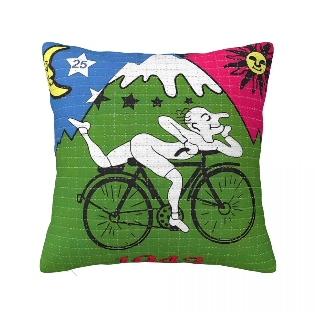 

LSD Albert Hofmann Bicycle Day Throw Pillow Case Riding Cushion For Home Sofa Chair Decorative Hug Pillowcase