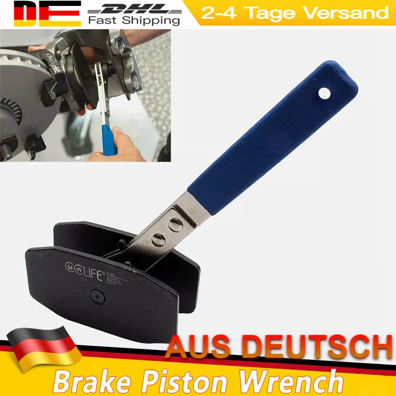 Herramienta esparcidora de pinza de pistón de freno de trinquete de coche, prensa de acero, almohadilla separadora cuádruple individual, herramienta de reparación de pinza de freno de disco, llave