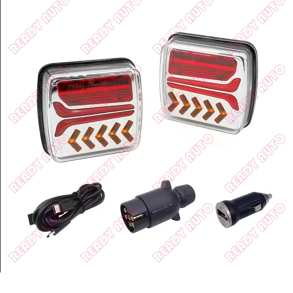 

12V/24V Magnetic Wireless Car Truck Light Led Trailer Lights Light Trailer Rear Taillight Signal Warning for Caravan RV Camper