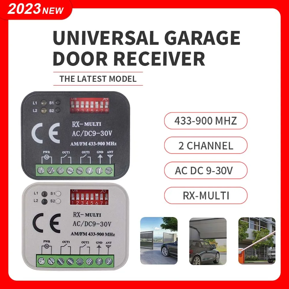 Garage Door Receiver for 433 MHZ Transmitter.WiFi or RF Remote Control Switch