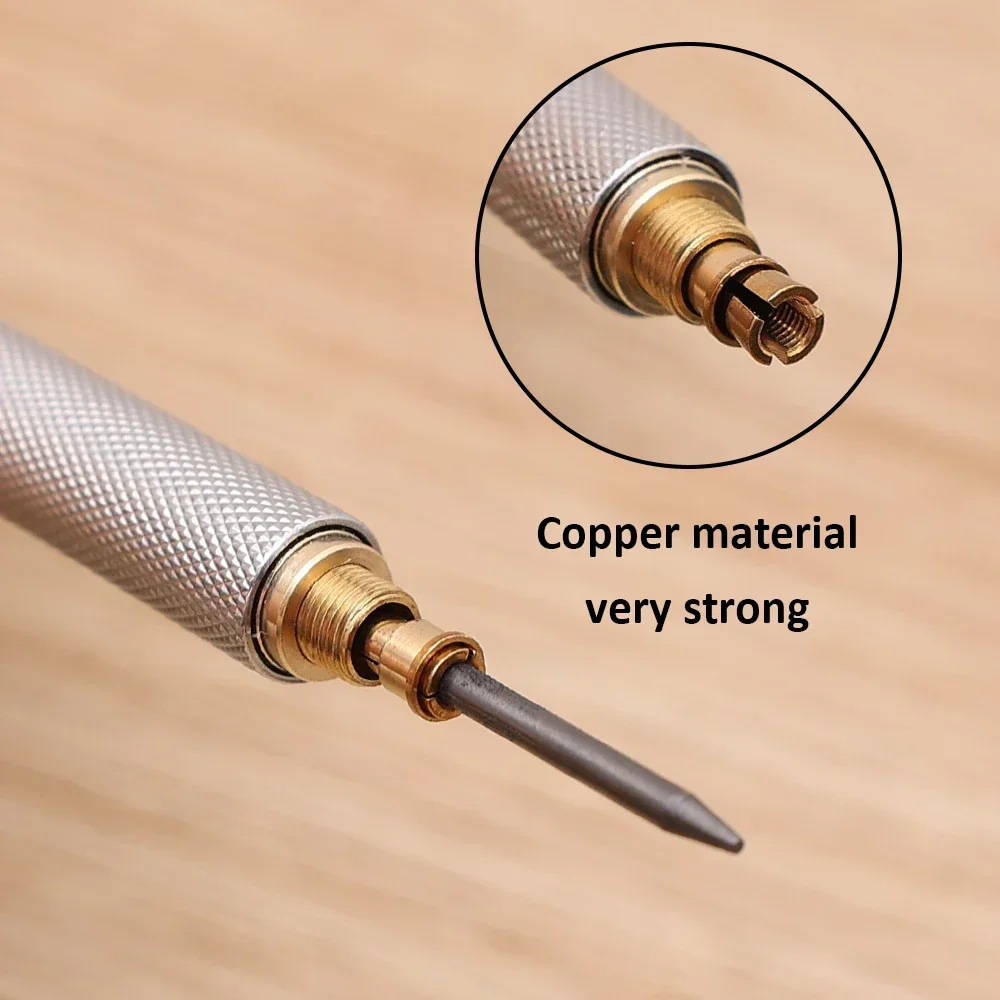 Metal Mechanical Pencil Set 0.3 0.5 0.7 0.9 1.3 2.0mm HB Lead Refills Art Lead Holder Metal Marker for Draft Drawing Writing