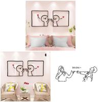 DIY Acrylic 3D Art Wall Sticker Bed Room Home Decor Self-adhesive Washable