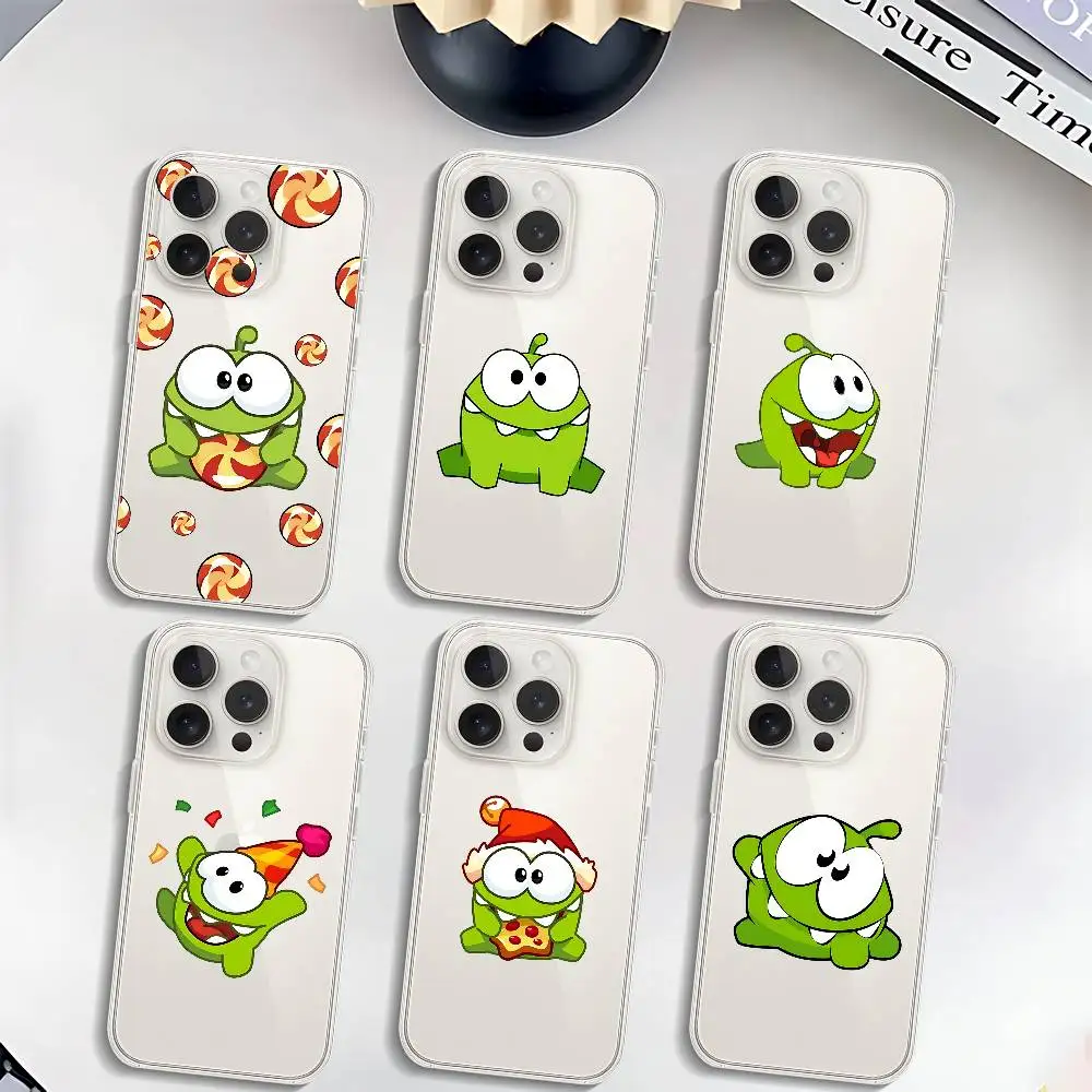 Spiel O-Om NomS Telefon Fall Weiche Transparente Fall Für IPhone 17 16 15 14 13 12 11 Pro max Mini Plus Stoßfest Abdeckung Fall