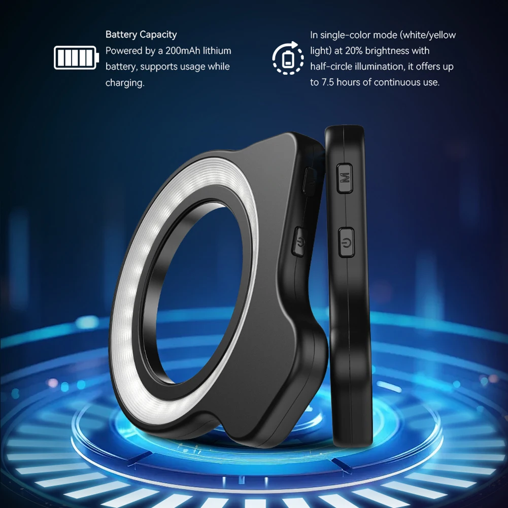 

Adjustable Brightness Macro Lens Light Outdoor Photography 9.8*8cm Adjustable Brightness Multiple Interface Sizes